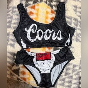 Black and White Coors Bikini Set